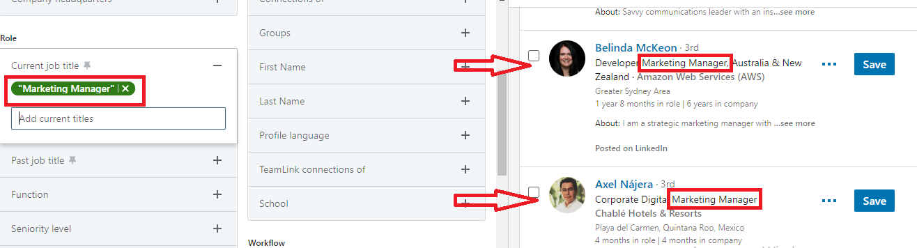 Using quotation marks in filter