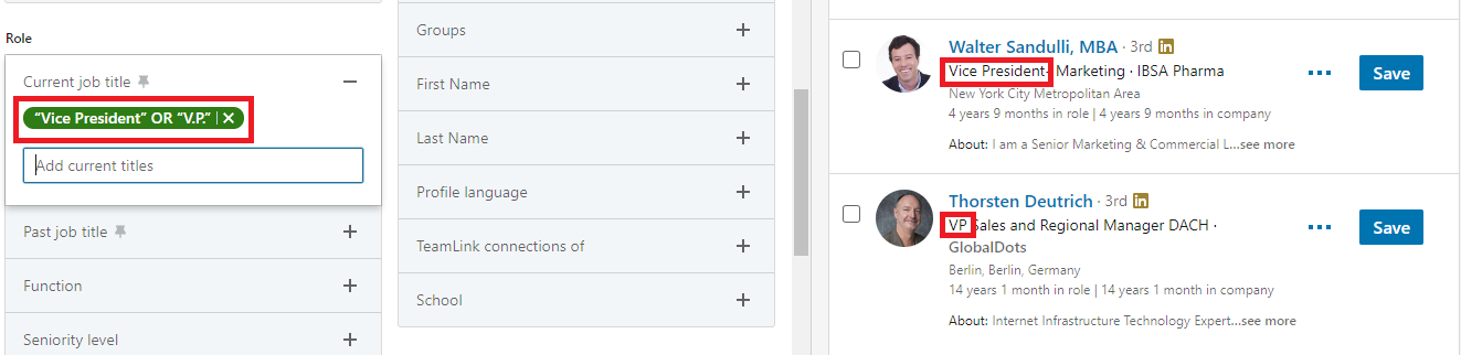 LinkedIn Boolean Search