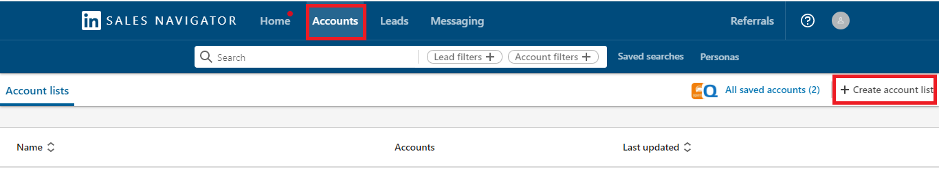 Sales Navigator functions